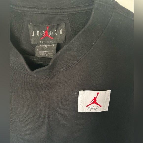 Jordan flight women’s fleece top cropped sweatshirt black - Picture 5 of 6